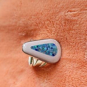 Pink Opal sterling silver ring. Has a matching necklace!!